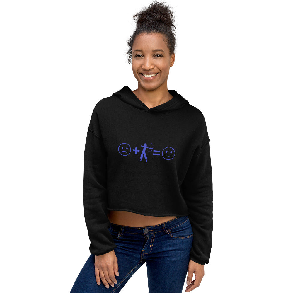 Archery Equals Happiness Women's Crop Hoodie