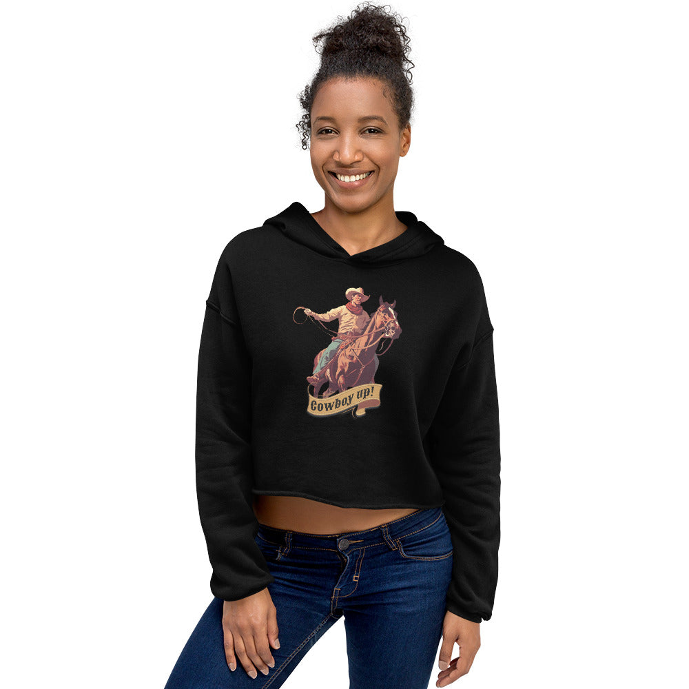 Cowboy Up! Women's Crop Hoodie