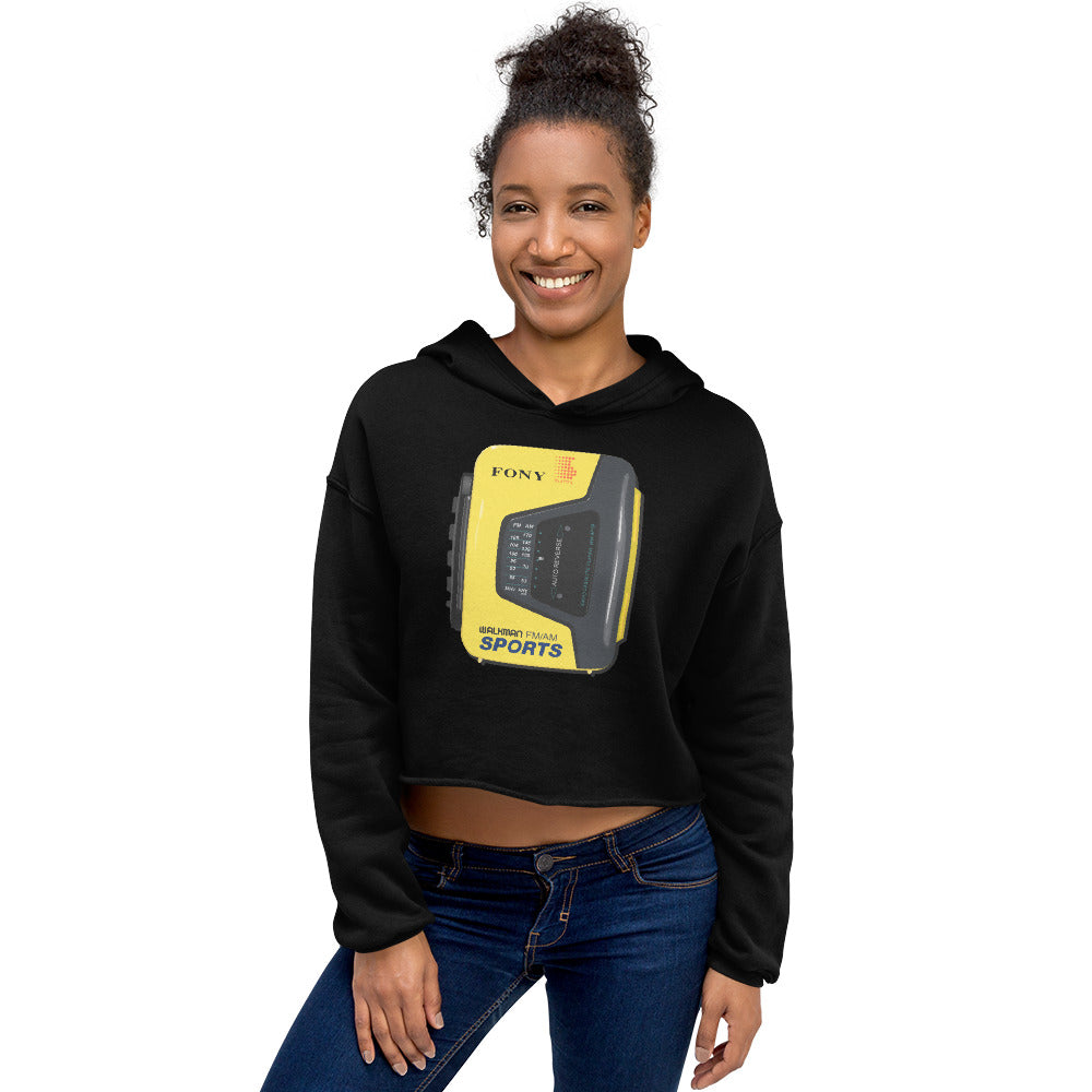 FONY Sports Walkman Women's Crop Hoodie