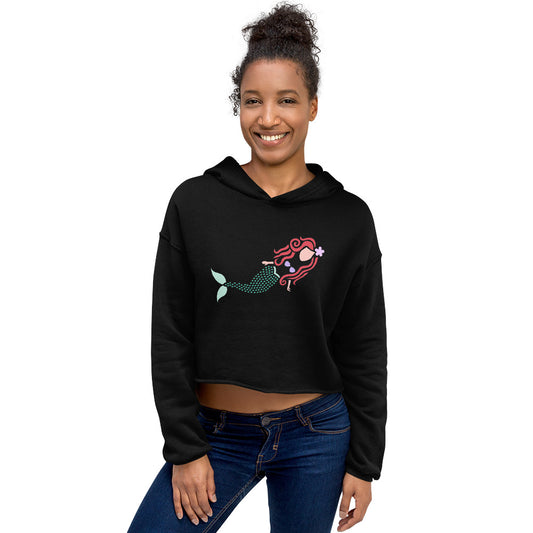 A Mermaid Under the Water Women's Crop Hoodie