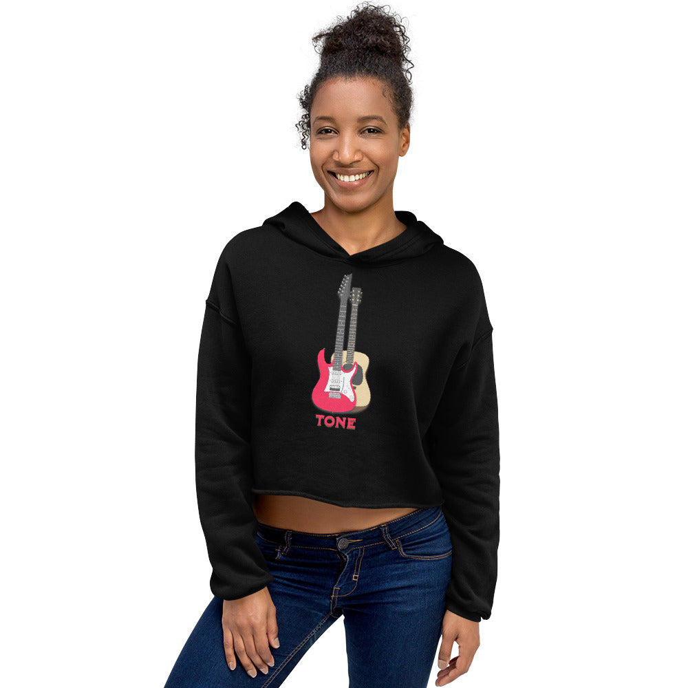 Two Tone Guitars Women's Crop Hoodie