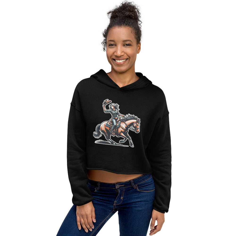 Cowgirl Yeehaw! Women's Crop Hoodie