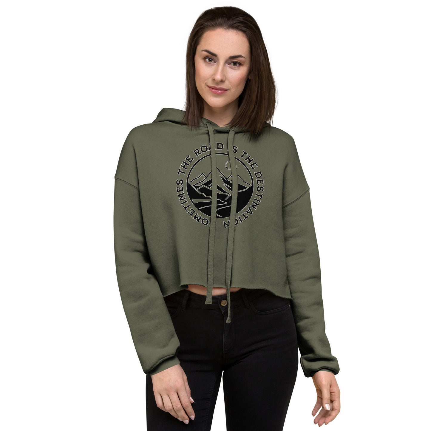 Sometimes the Road is the Destination Women's Crop Hoodie