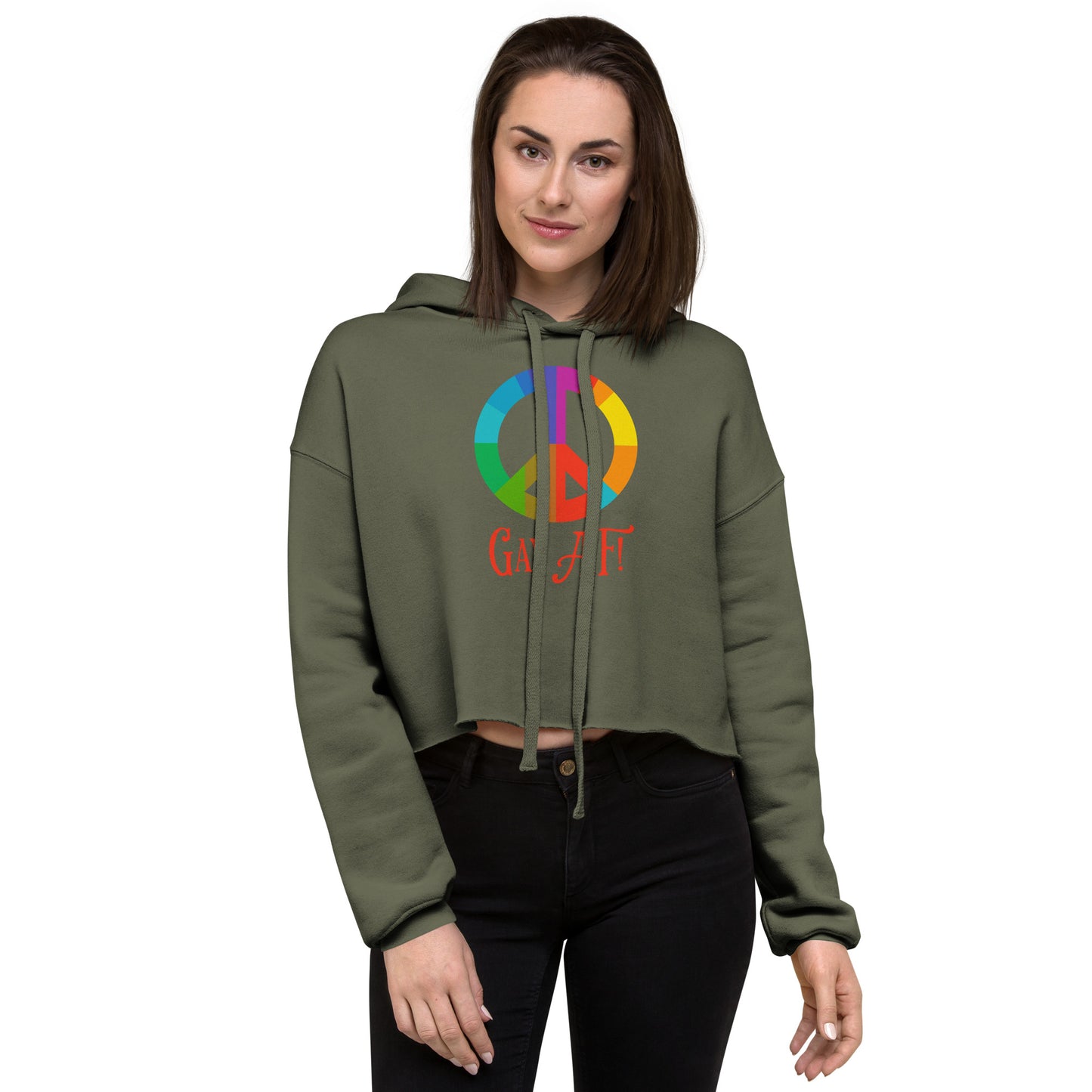 Gay AF! Women's Crop Hoodie