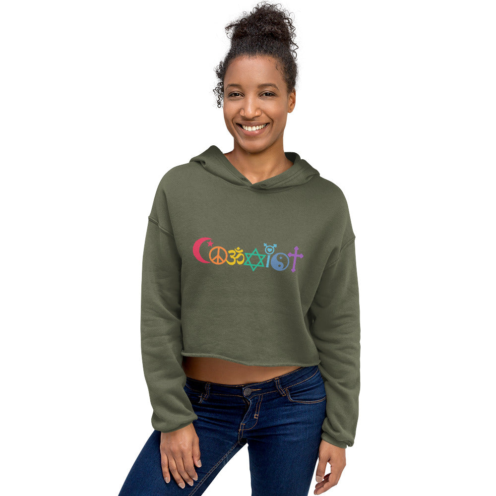 Coexist Rainbow Women's Crop Hoodie