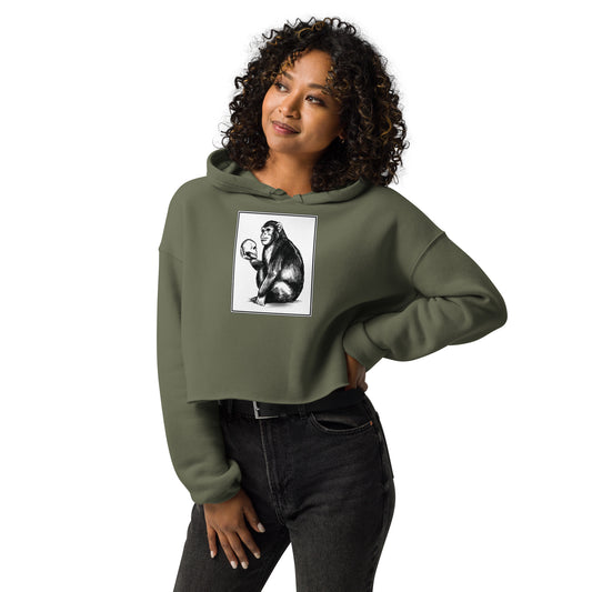 Chimp Thinker Women's Crop Hoodie