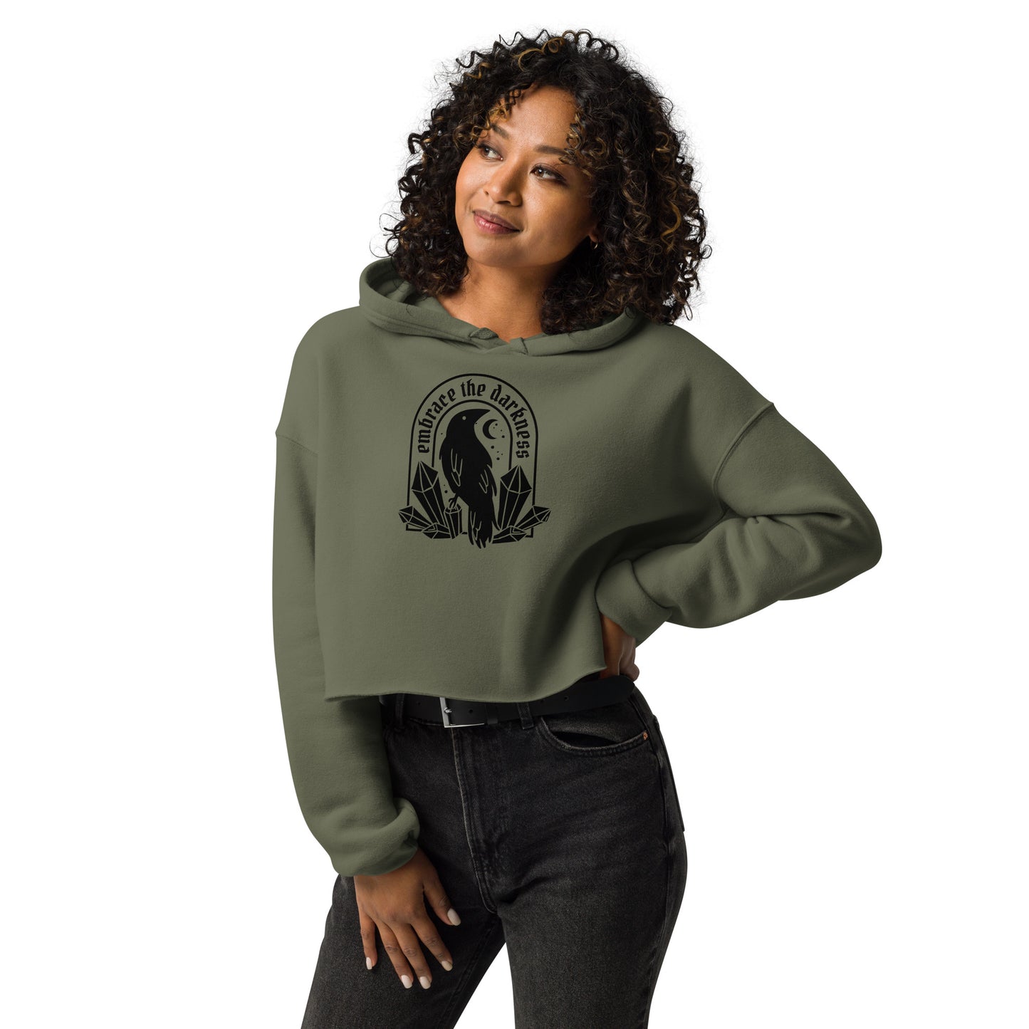 Embrace the Darkness Women's Crop Hoodie