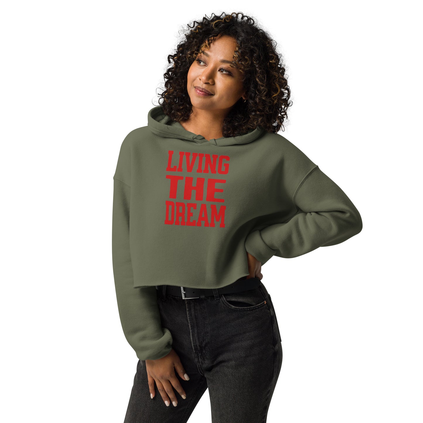 Living the Dream Women’s Crop Hoodie