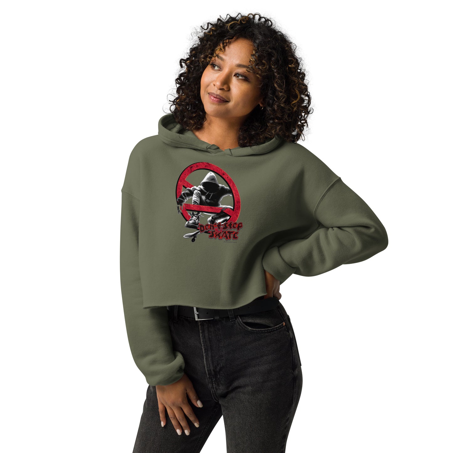 Don't Stop, Skate Women's Crop Hoodie