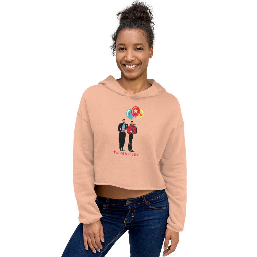 Partying is My Cardio Women's Crop Hoodie