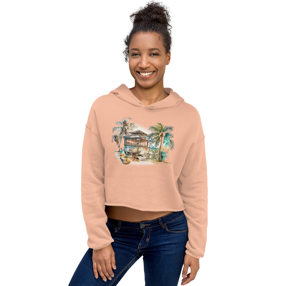 Beach Bar Women's Crop Hoodie