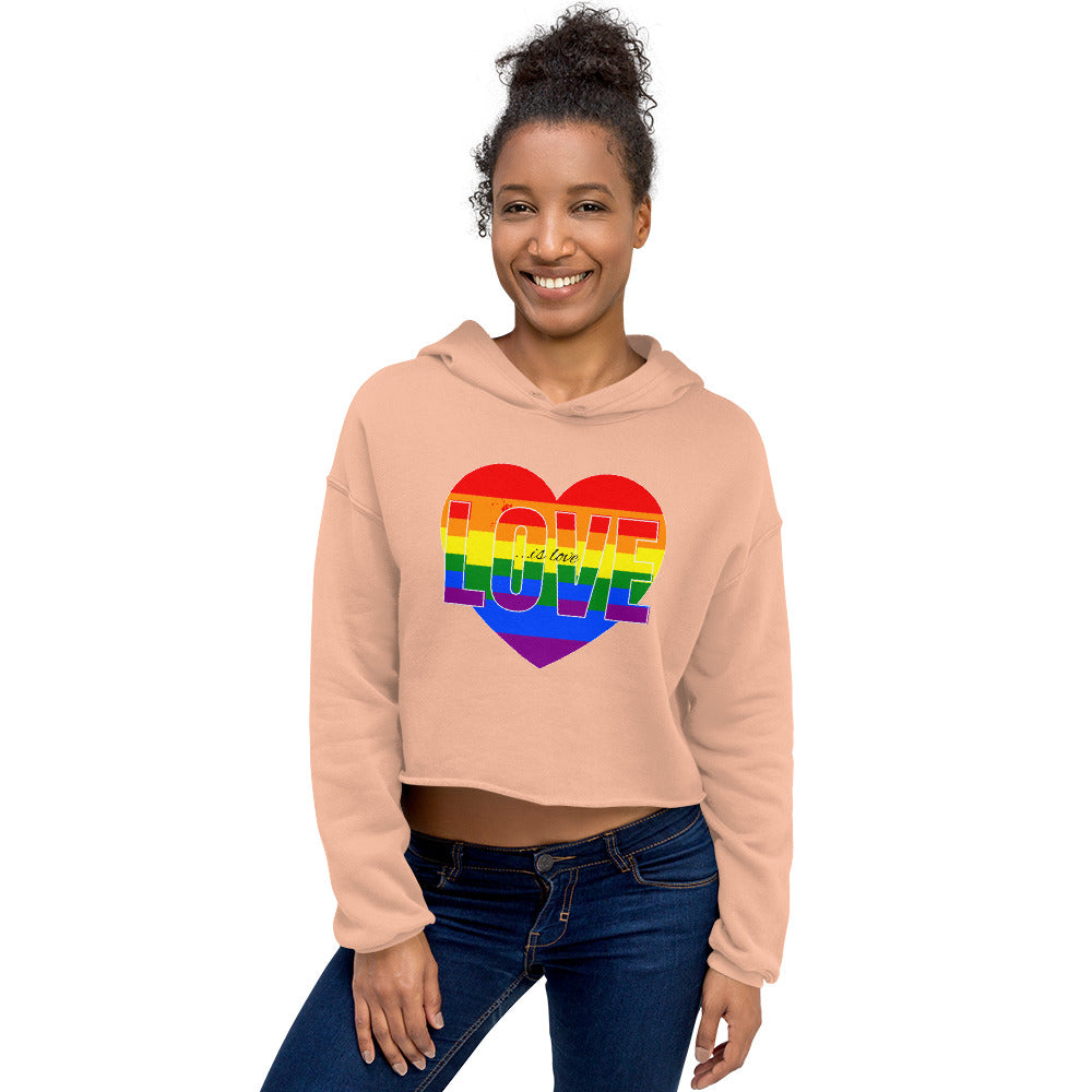 Love Is Love Women's Crop Hoodie