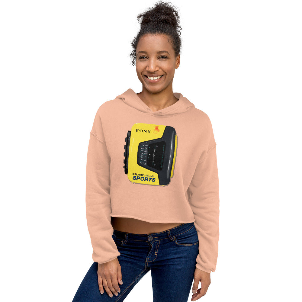 FONY Sports Walkman Women's Crop Hoodie