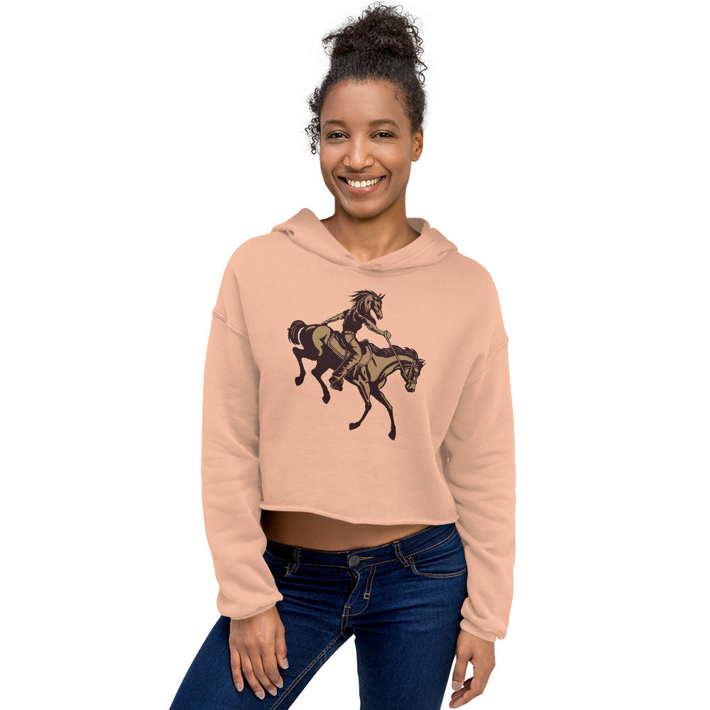 Horse-Man Women's Crop Hoodie