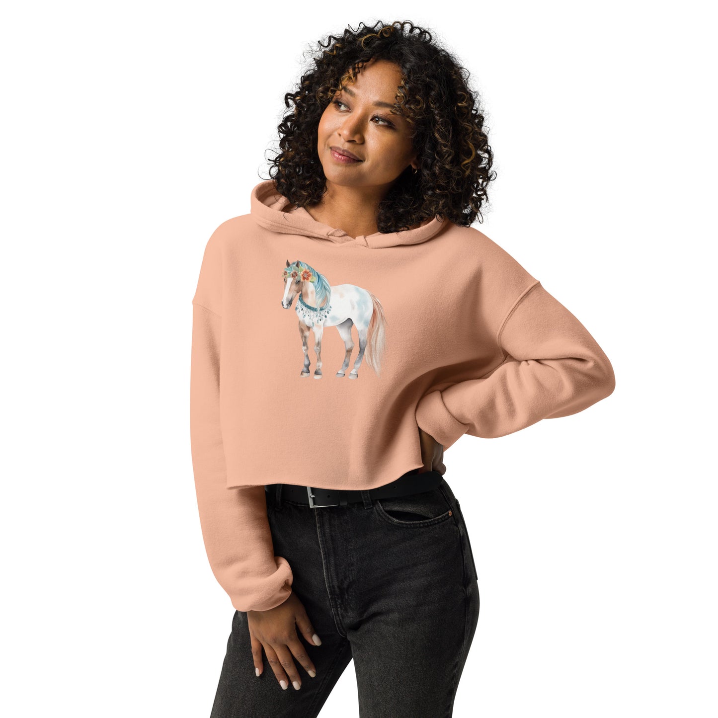 Storybook Horse Women's Crop Hoodie