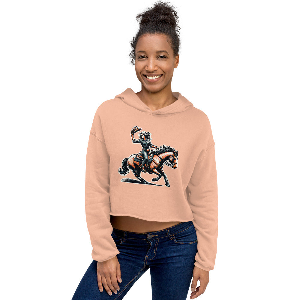 Cowgirl Yeehaw! Women's Crop Hoodie