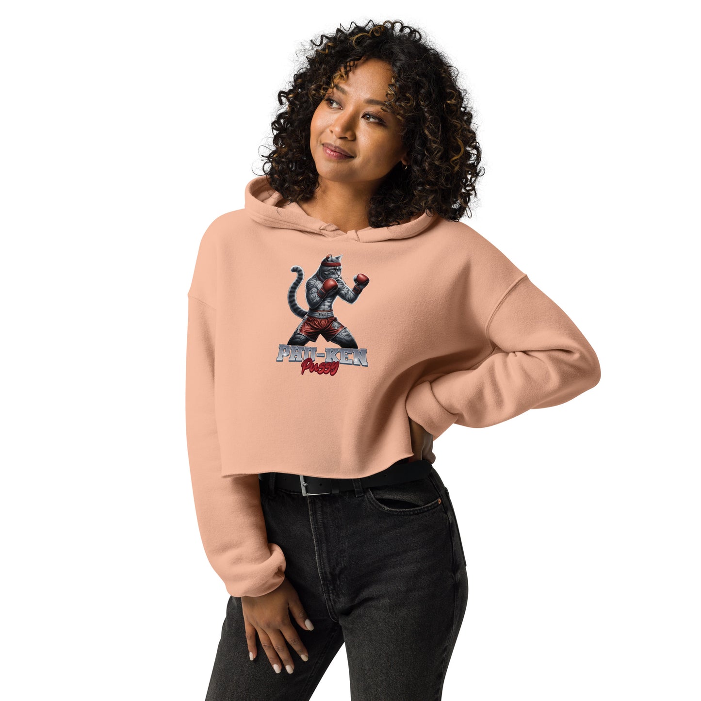 Phu-Ken Pussy Cat Women's Crop Hoodie