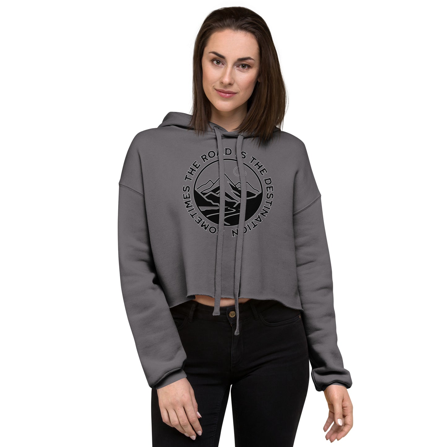 Sometimes the Road is the Destination Women's Crop Hoodie