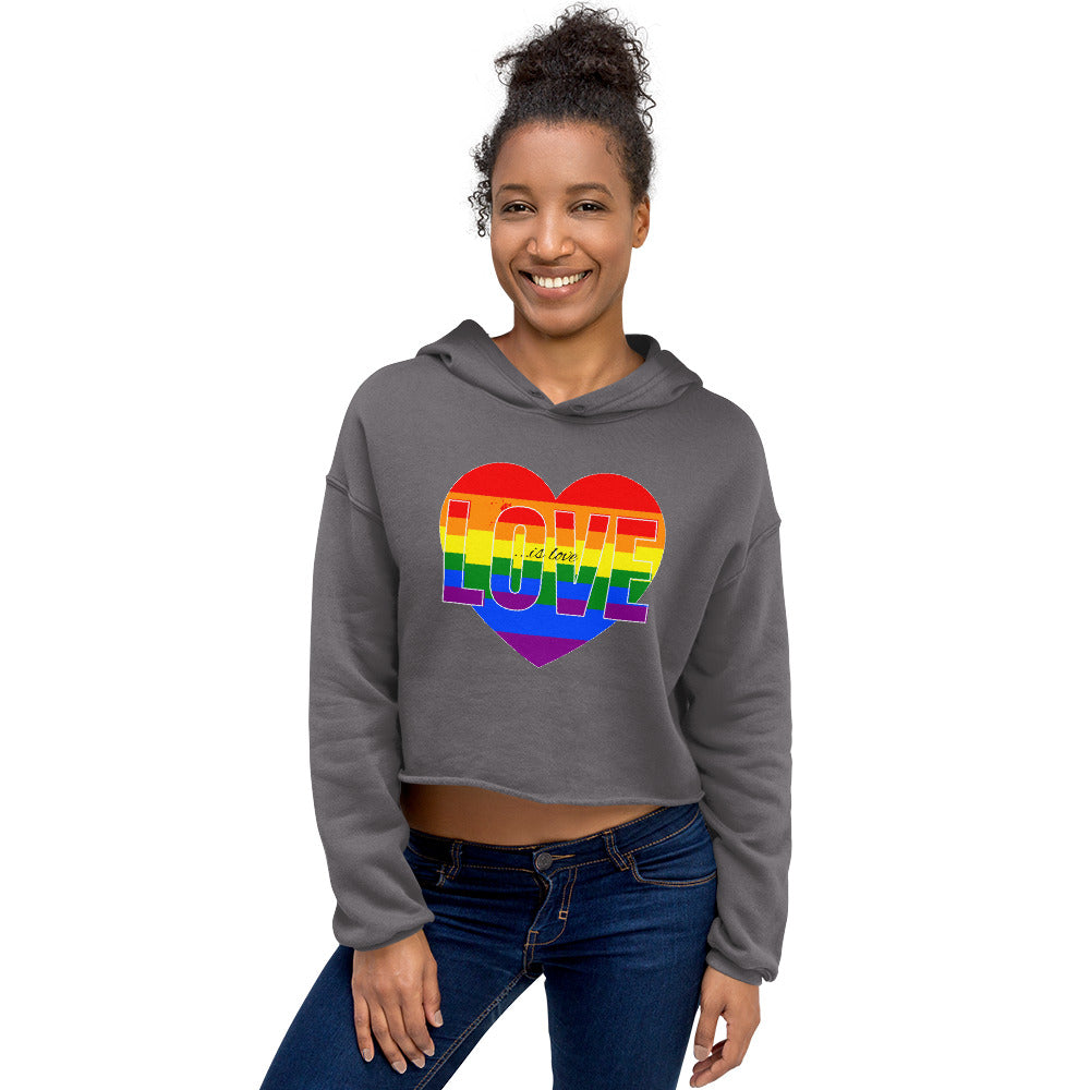 Love Is Love Women's Crop Hoodie