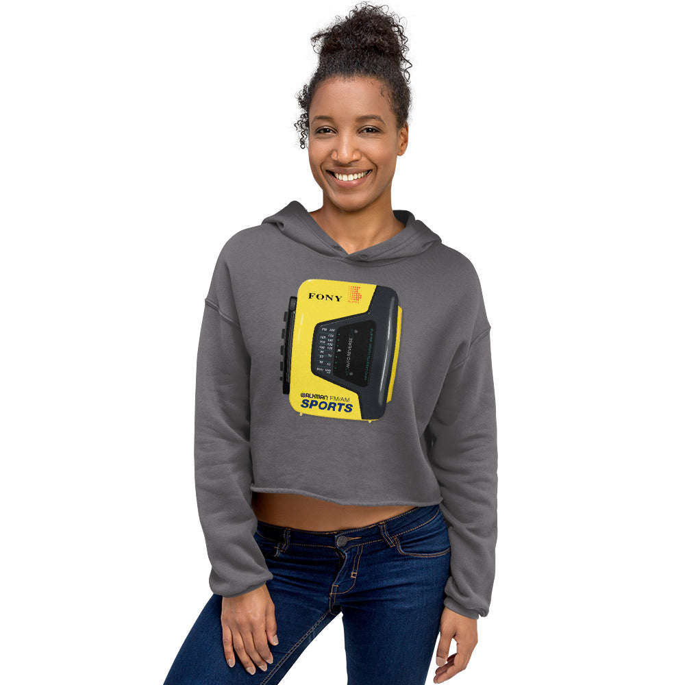 FONY Sports Walkman Women's Crop Hoodie