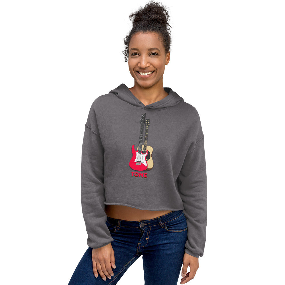 Two Tone Guitars Women's Crop Hoodie