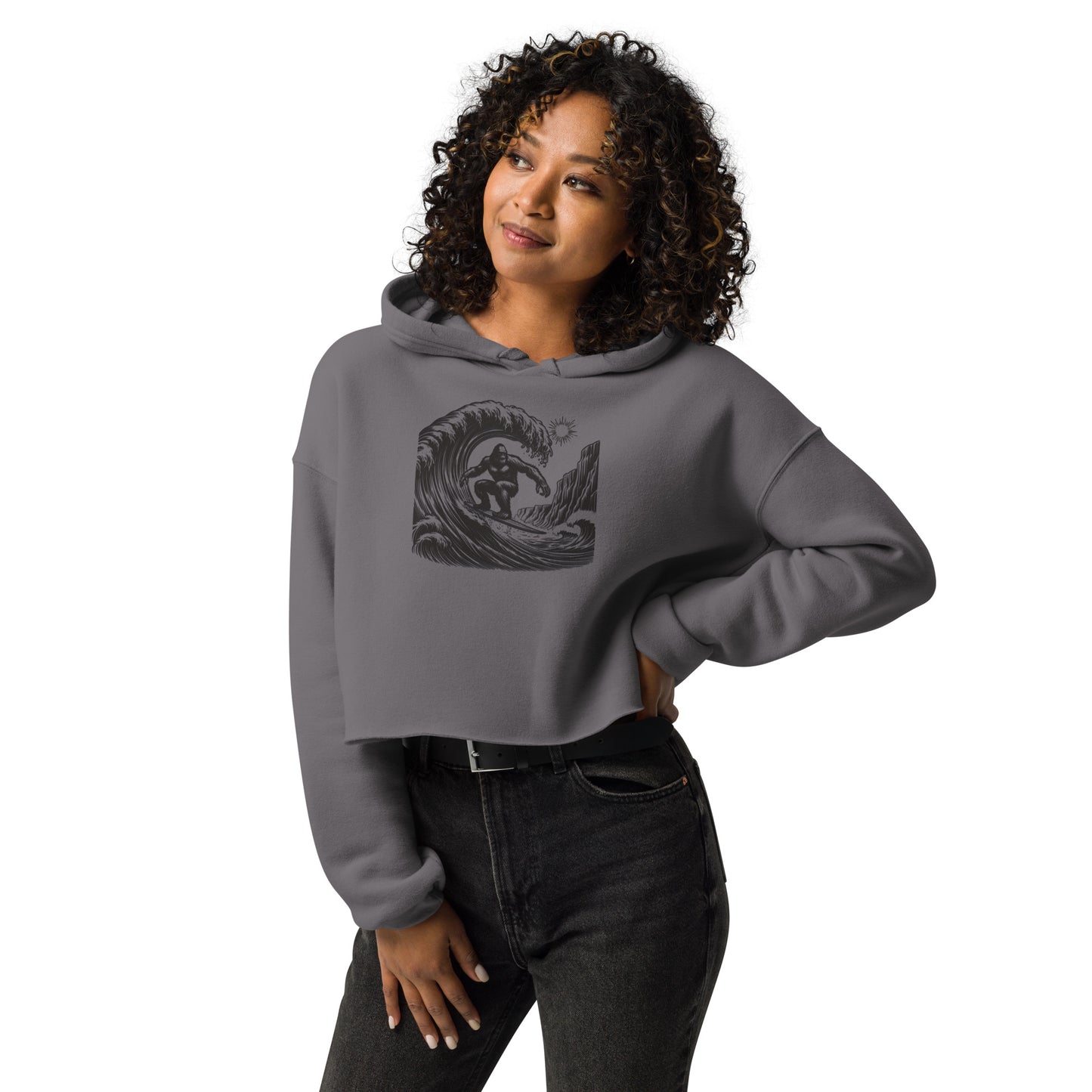 Surfing Ape Women's Crop Hoodie