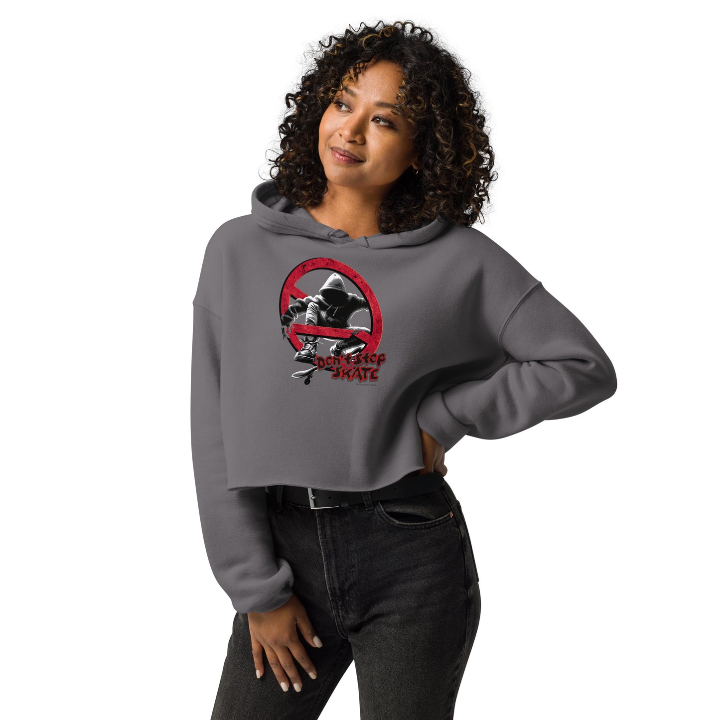 Don't Stop, Skate Women's Crop Hoodie