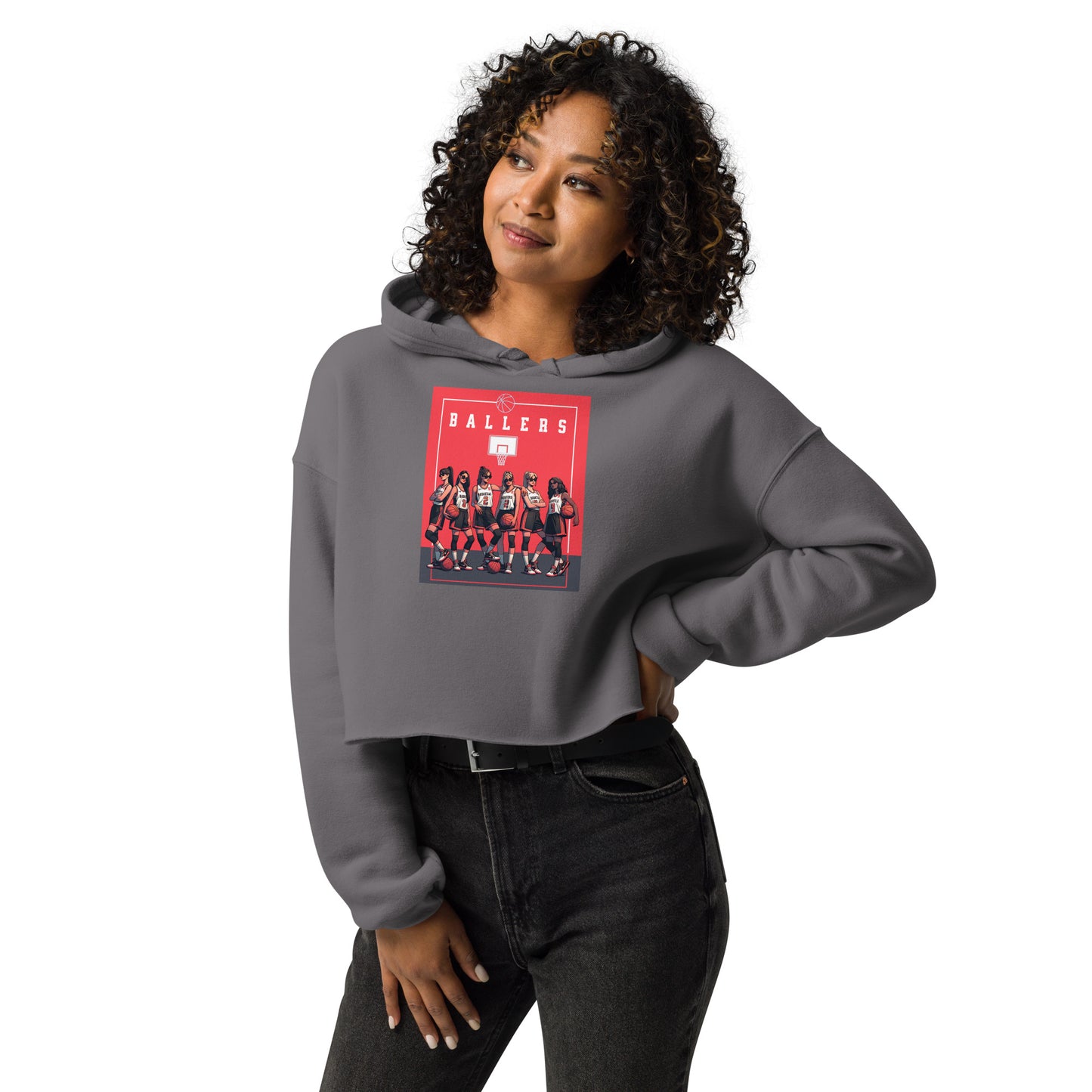 Basketball Ballers Women's Crop Hoodie