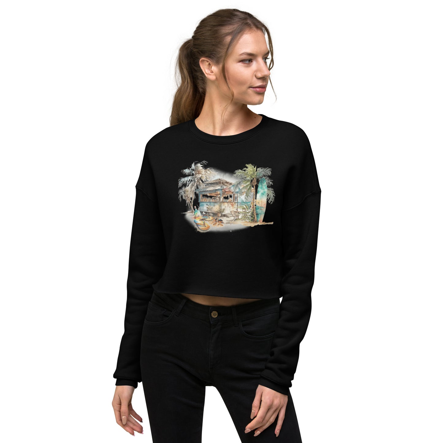 Beach Bar Women's Crop Sweatshirt