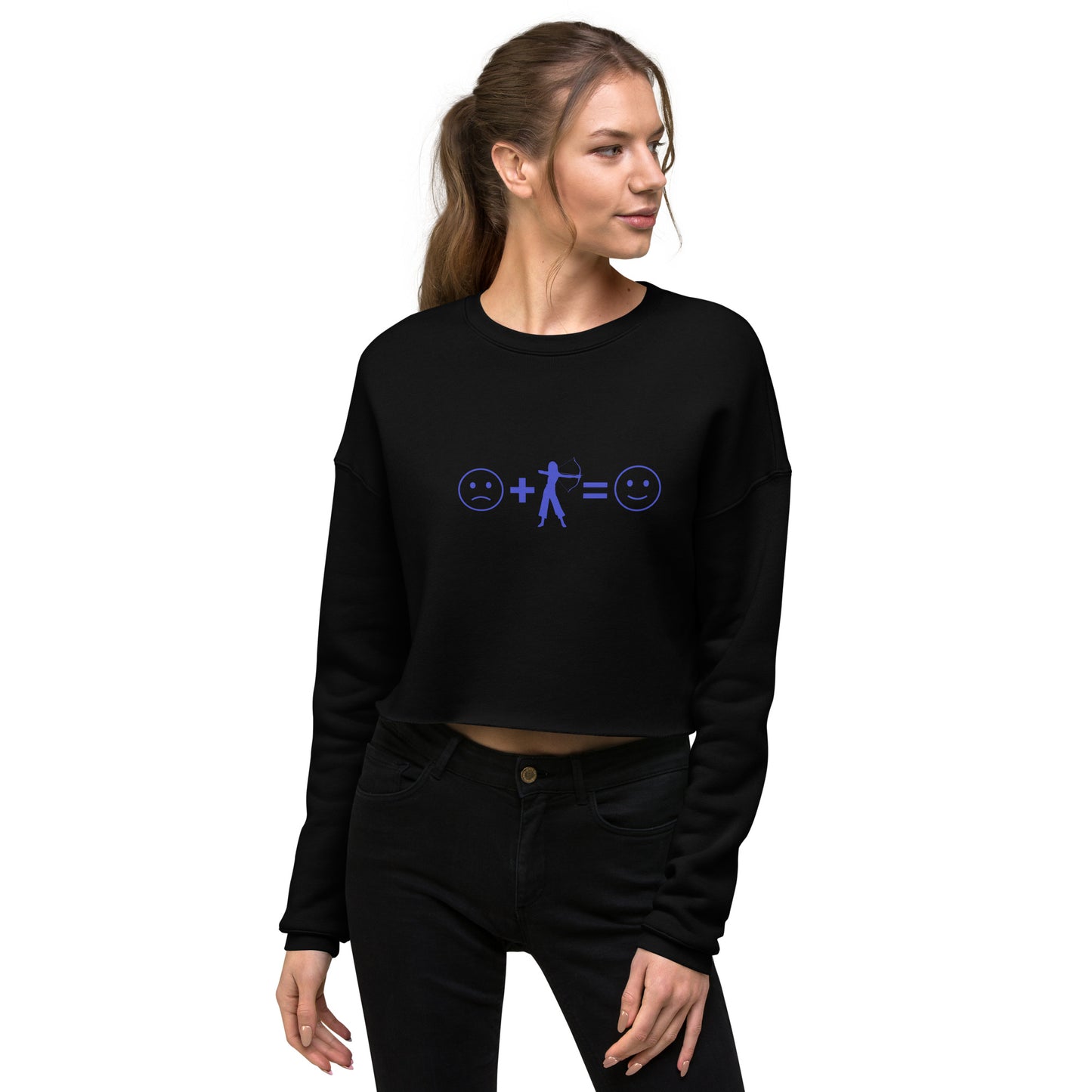 Archery Equals Happiness Women's Crop Sweatshirt