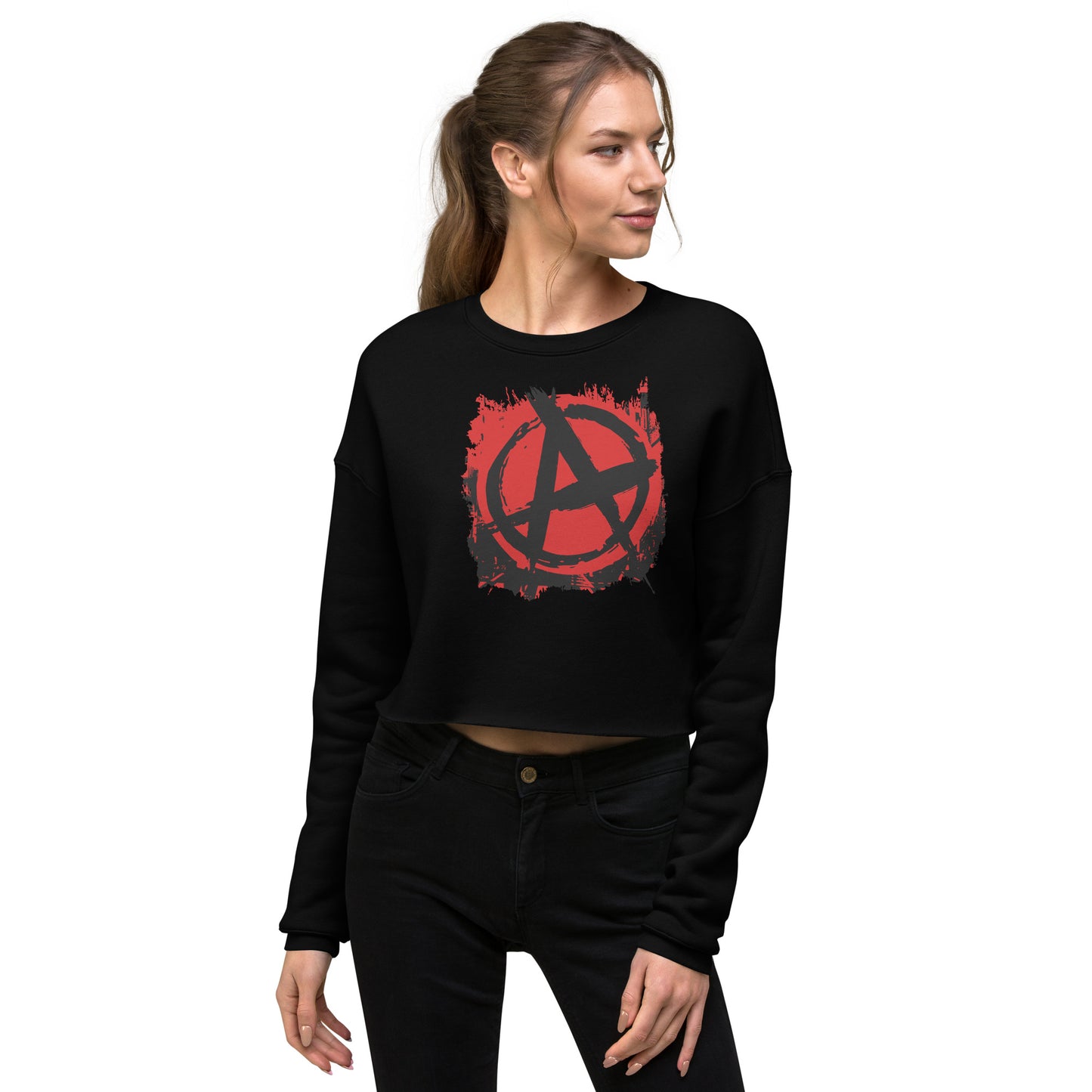 Anarchy Graffiti Women's Crop Sweatshirt