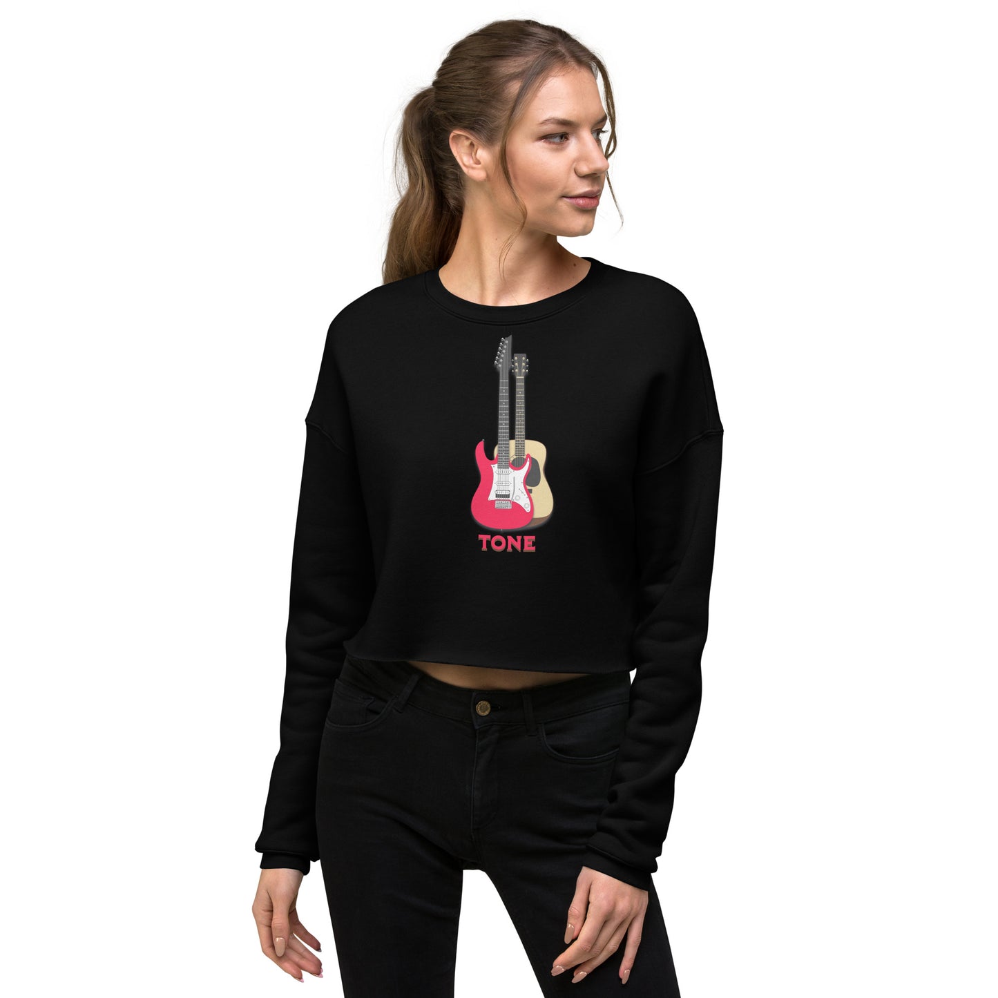 Two Tone Guitars Women's Crop Sweatshirt