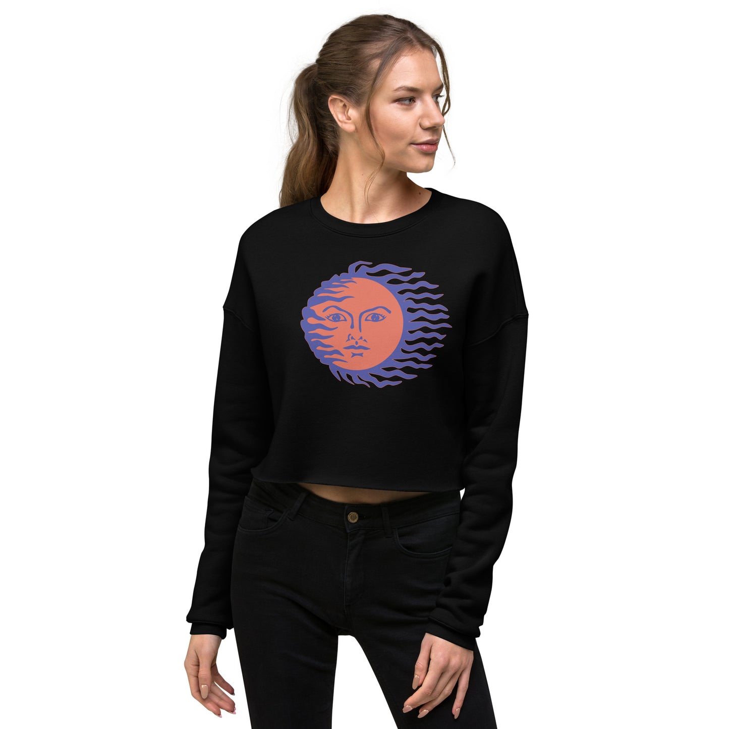 Fireball Sun Women's Crop Sweatshirt