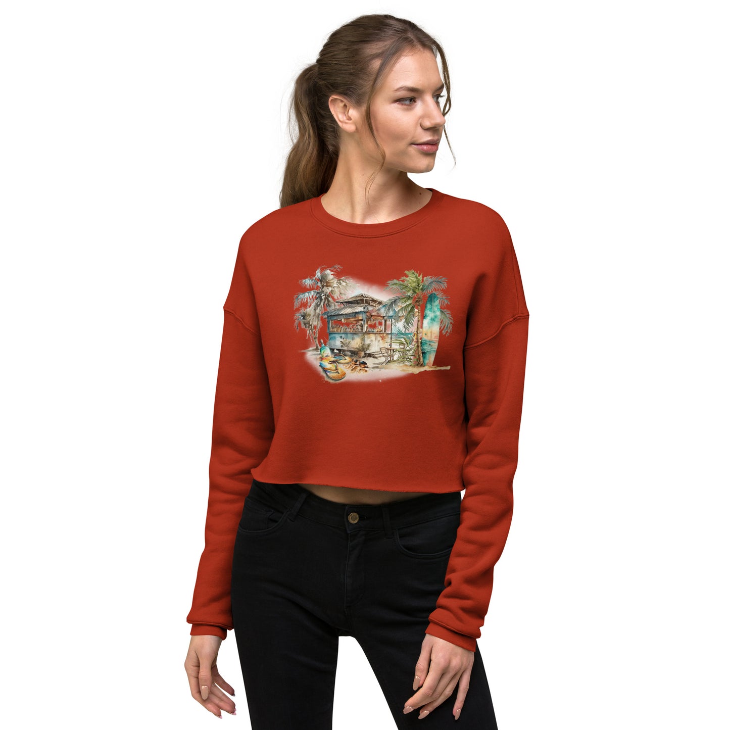 Beach Bar Women's Crop Sweatshirt