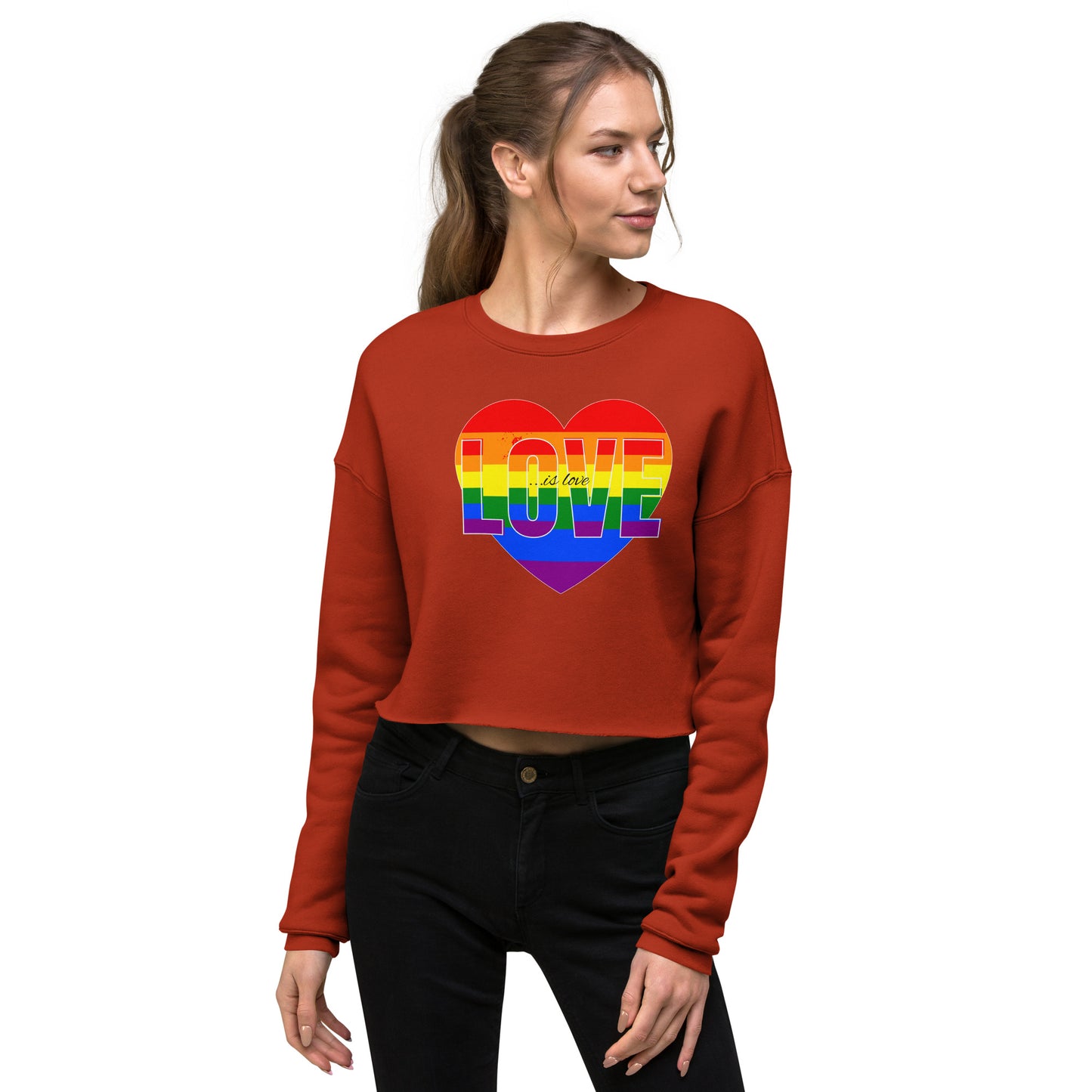 Love Is Love Women's Crop Sweatshirt