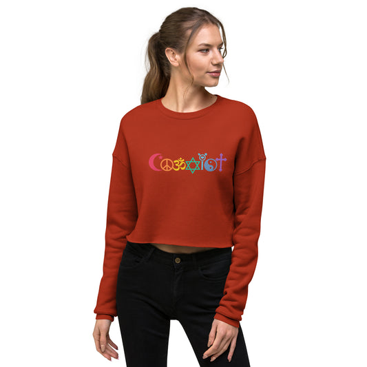 Coexist Rainbow Women's Crop Sweatshirt