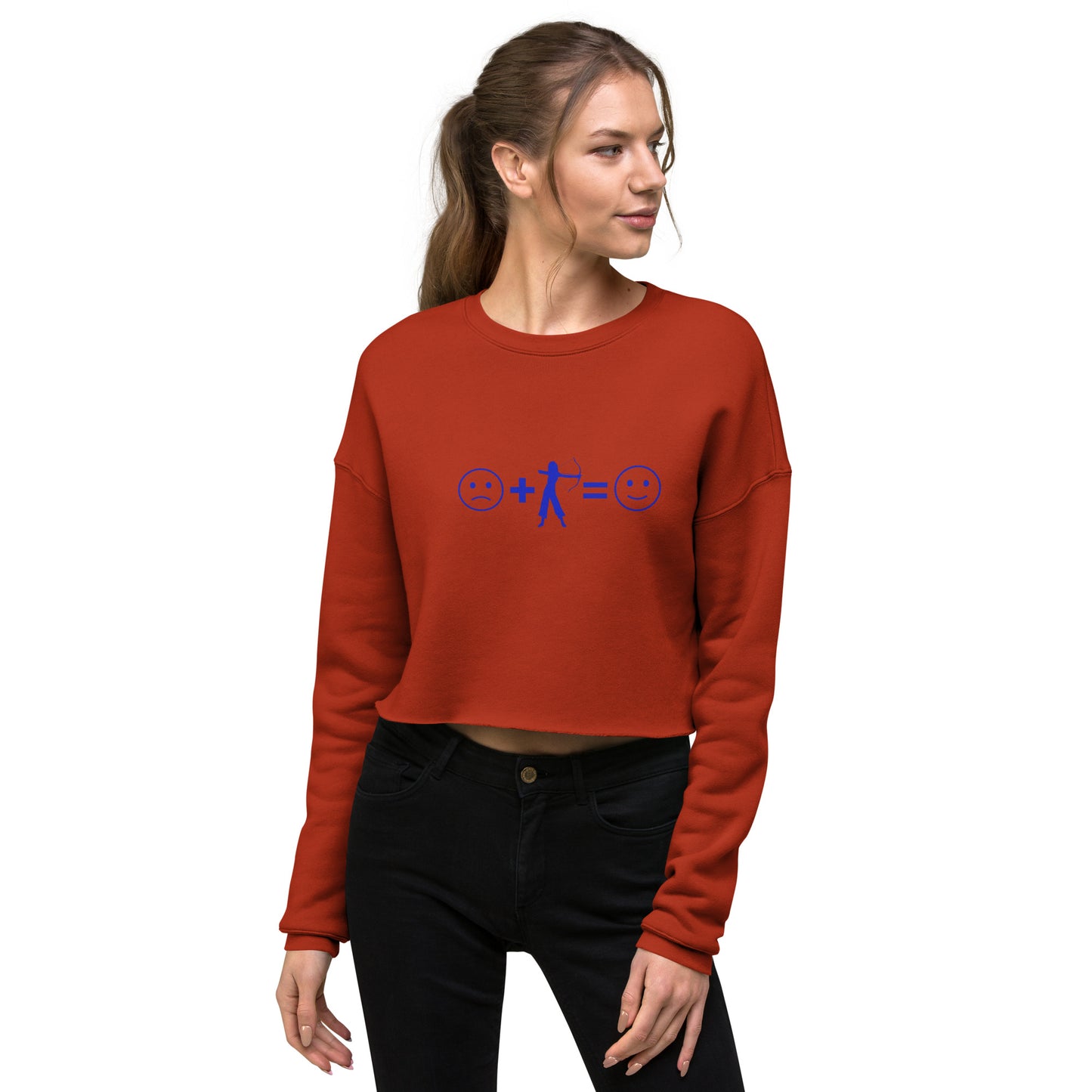 Archery Equals Happiness Women's Crop Sweatshirt