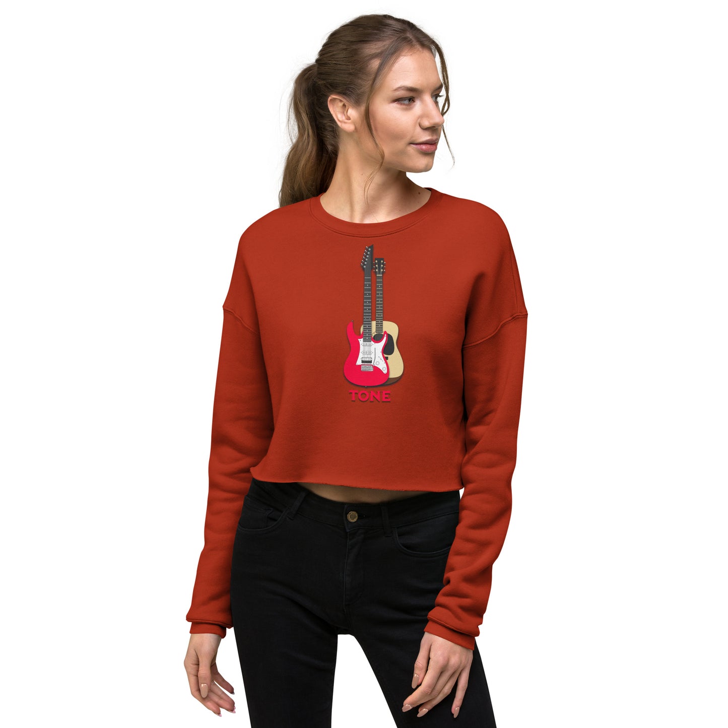 Two Tone Guitars Women's Crop Sweatshirt