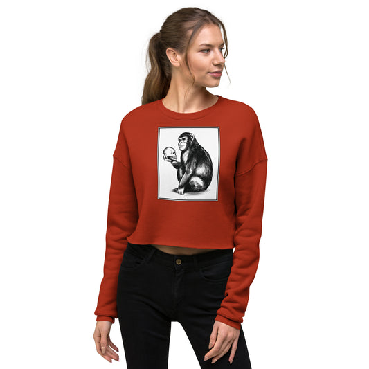 Chimp Thinker Women's Crop Sweatshirt