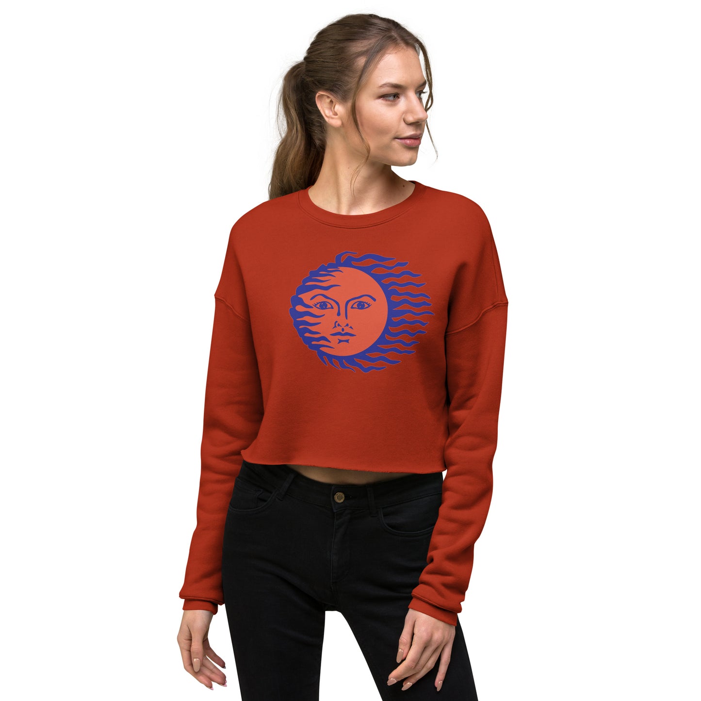 Fireball Sun Women's Crop Sweatshirt