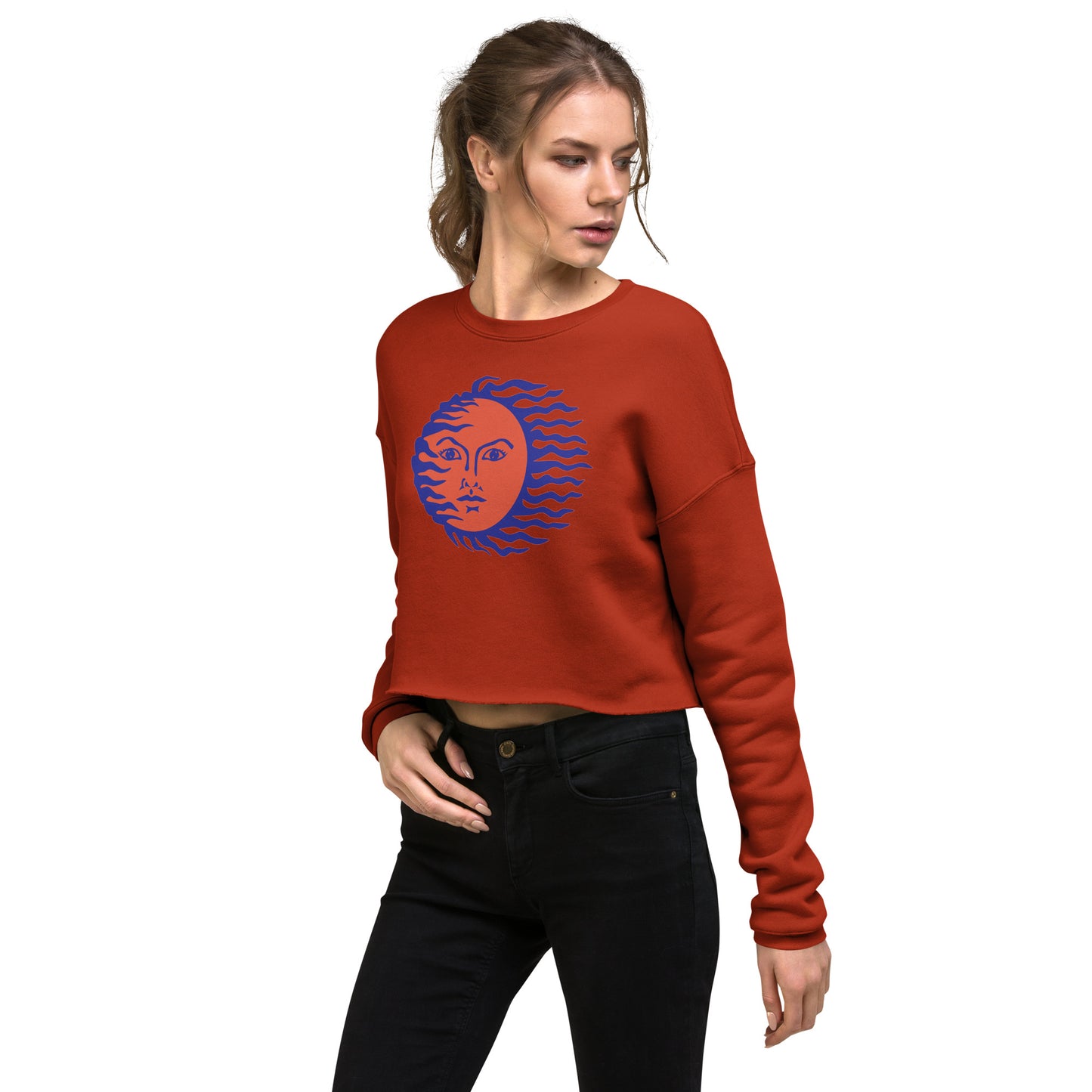 Fireball Sun Women's Crop Sweatshirt