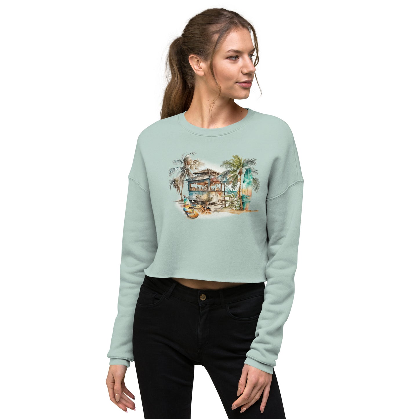 Beach Bar Women's Crop Sweatshirt