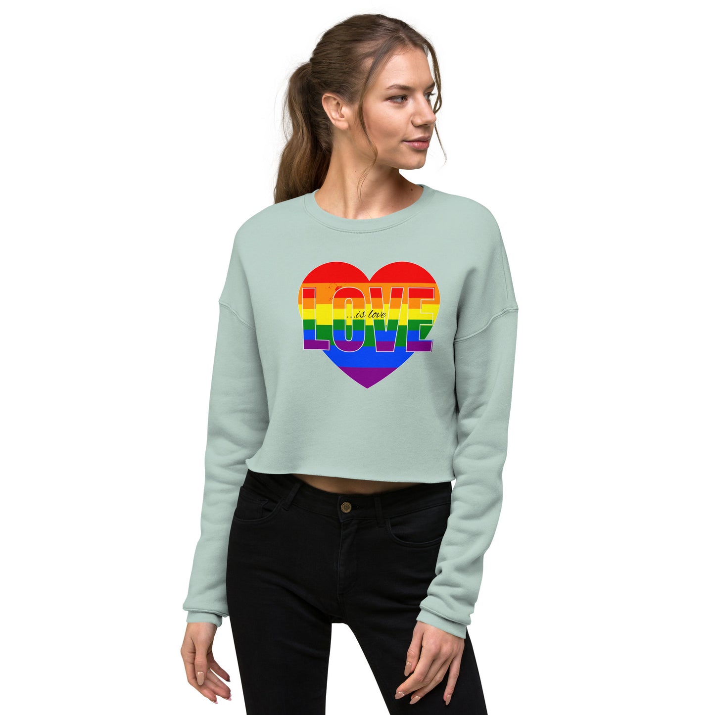 Love Is Love Women's Crop Sweatshirt