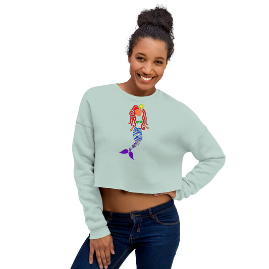 Rainbow Mermaid Women's Crop Sweatshirt