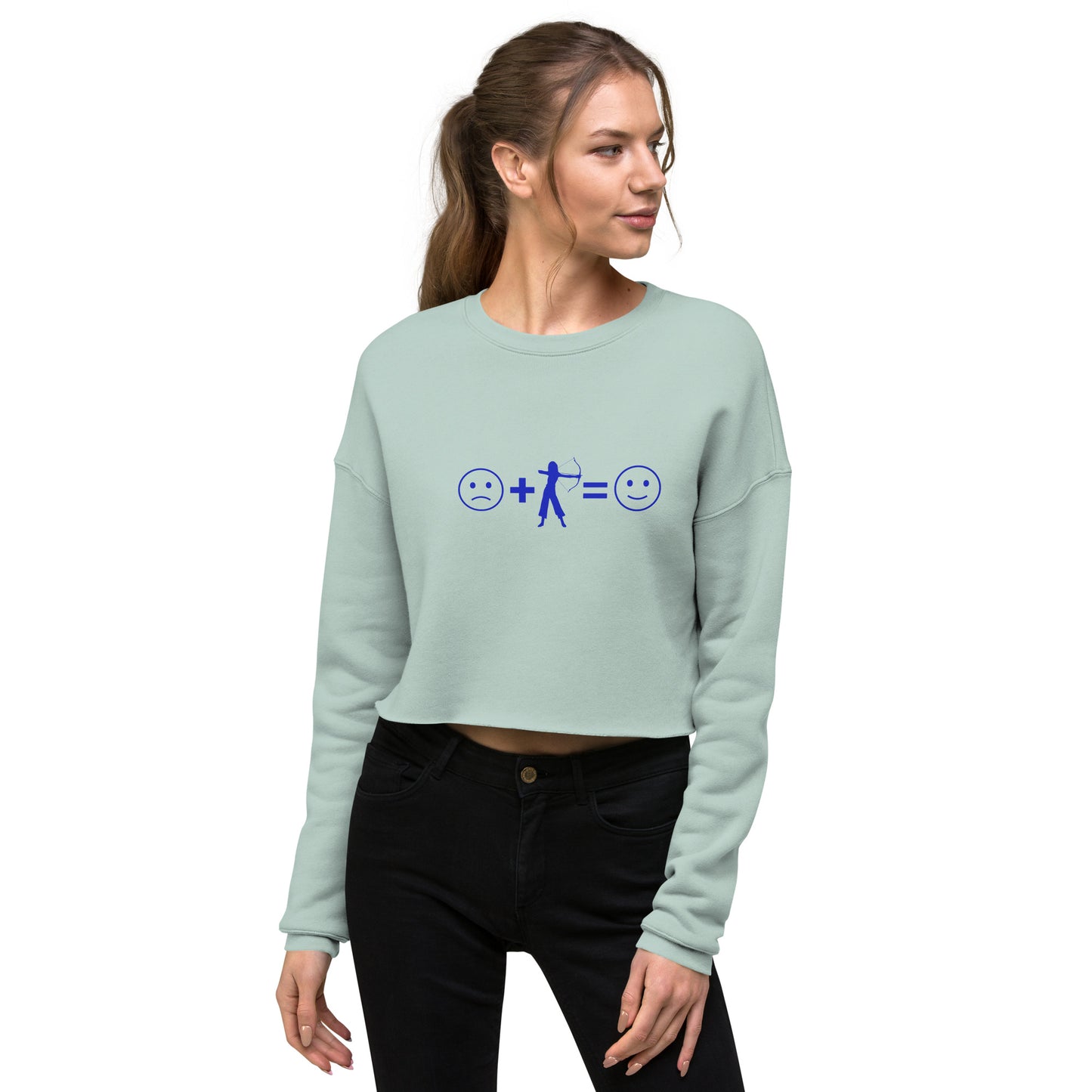 Archery Equals Happiness Women's Crop Sweatshirt