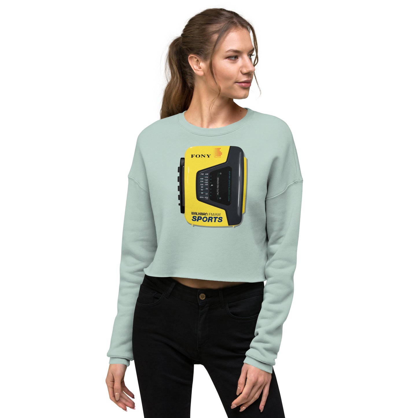 FONY Sports Walkman Women's Crop Sweatshirt