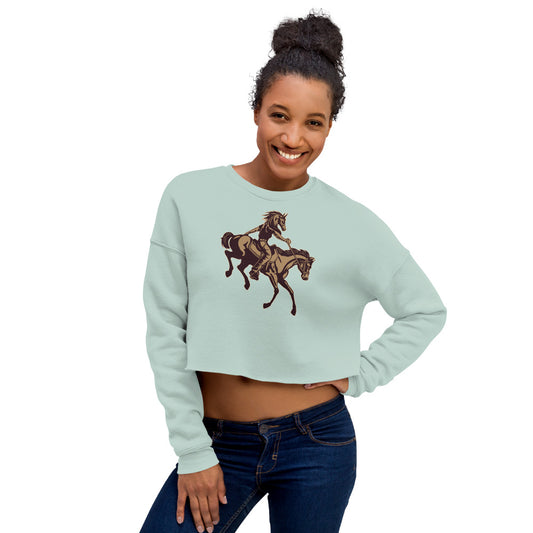 Horse-Man Women's Crop Sweatshirt