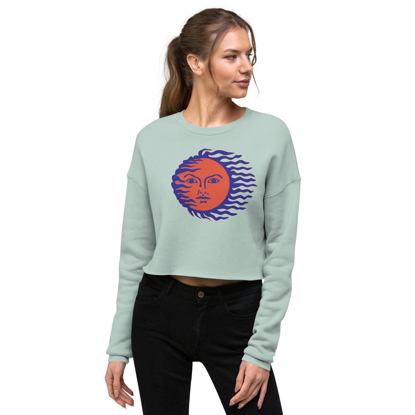 Fireball Sun Women's Crop Sweatshirt