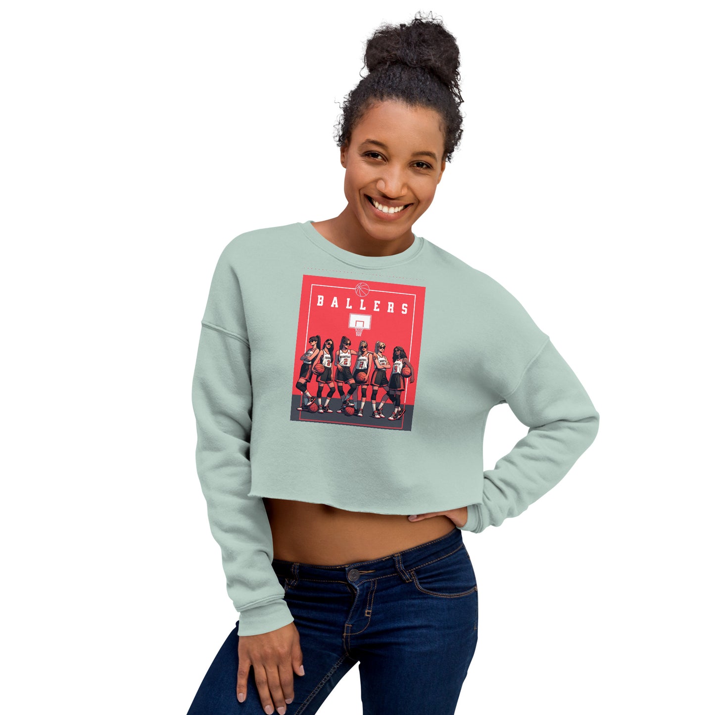 Basketball Ballers Women's Crop Sweatshirt