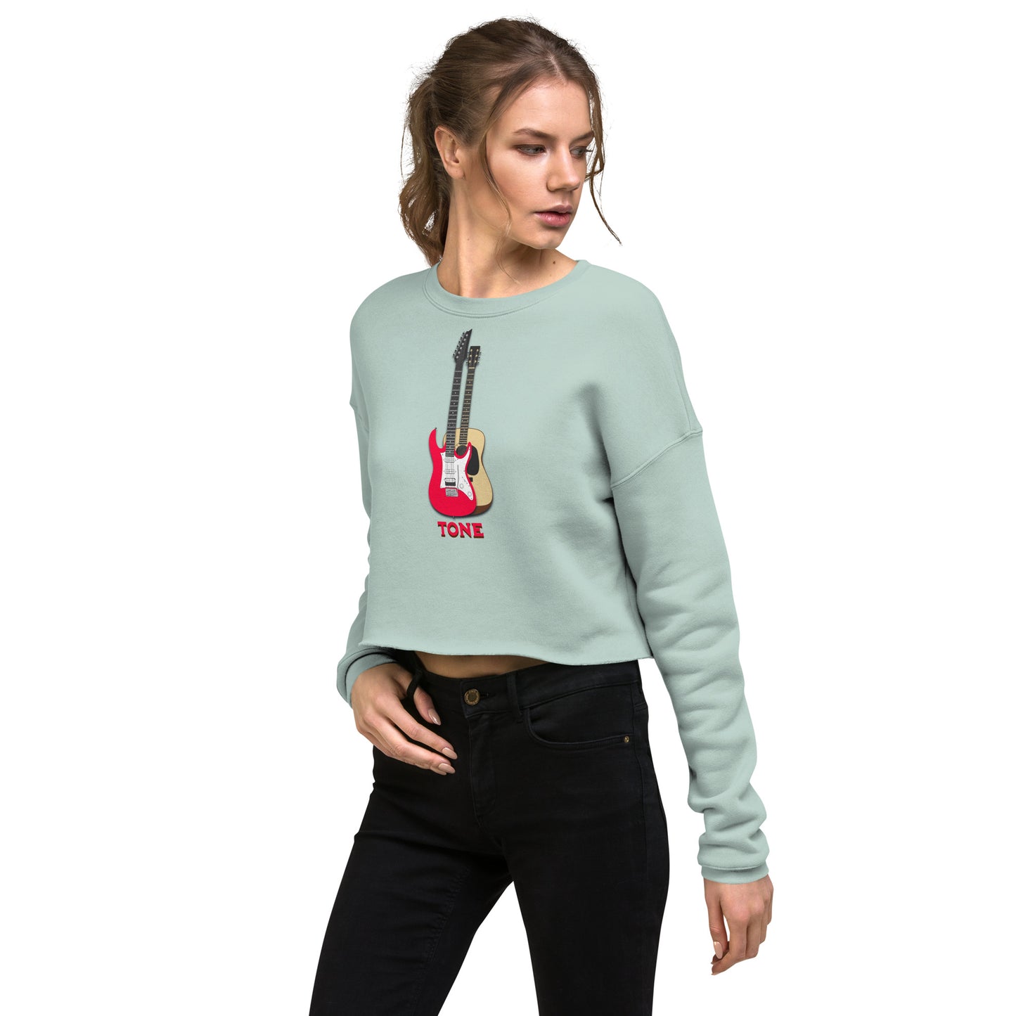 Two Tone Guitars Women's Crop Sweatshirt